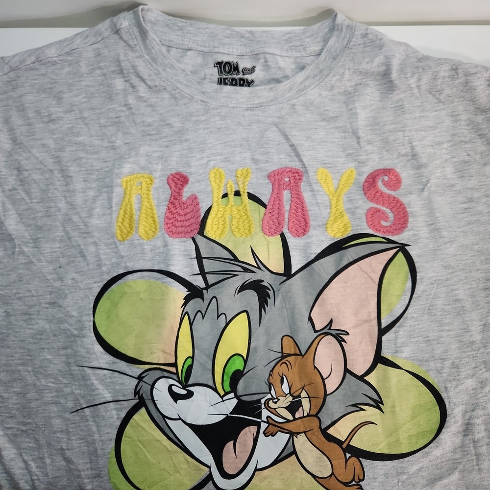 Tom and Jerry Always Be Kind Graphic T-Shirt Juniors Size M 8-10 Freeze
